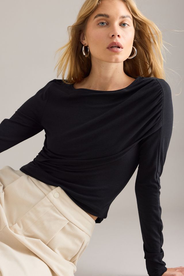 Top con Hombros Descubiertos Fruncido By Anthropologie #5