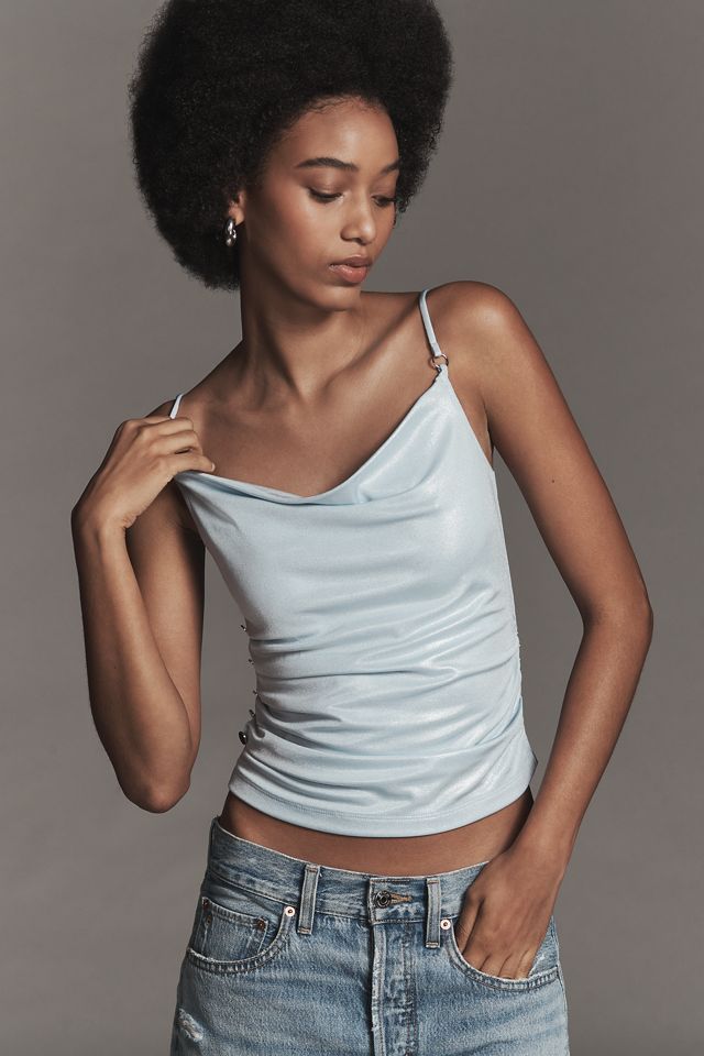 By Anthropologie Cowl-Neck Hardware Tank Top #2