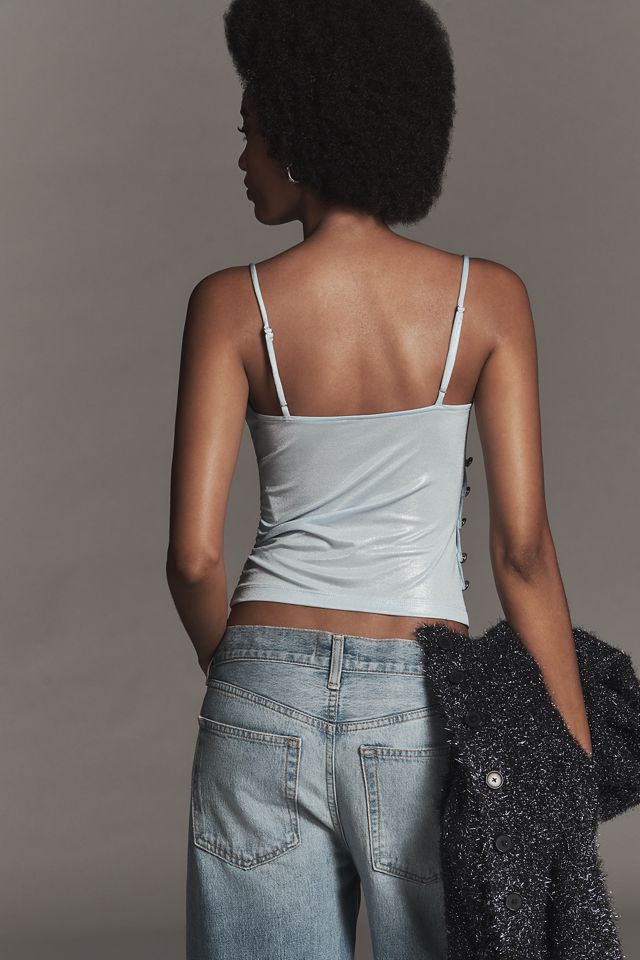 By Anthropologie Cowl-Neck Hardware Tank Top #3
