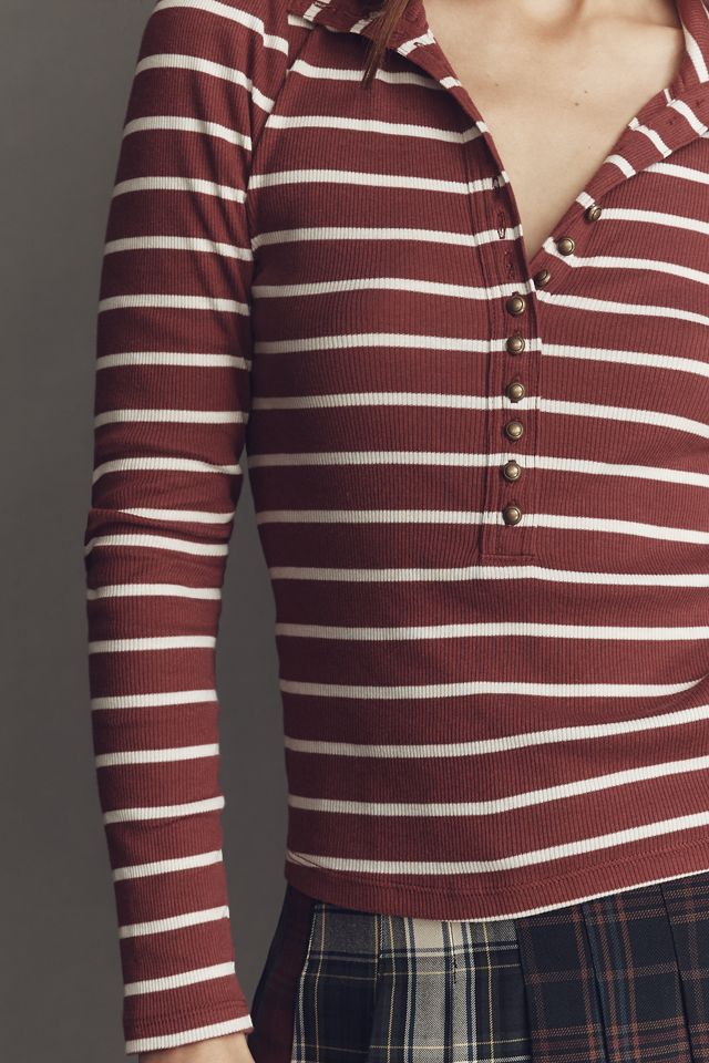 Pilcro Slim Buttondown Long-Sleeve Top #1