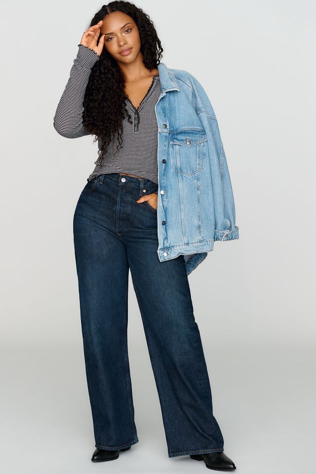 Pilcro Lace Trim Henley Top #5