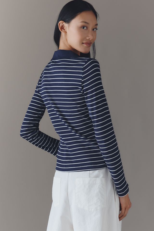 Maeve Tie-Front Long-Sleeve Top #2