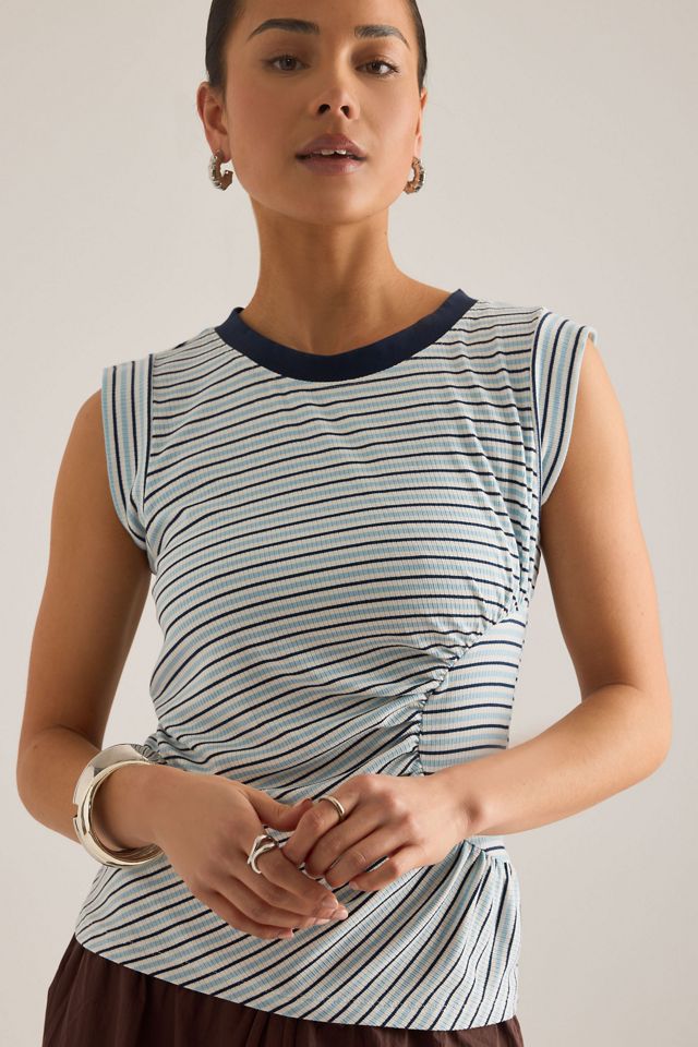 Maeve Stripe Muscle Top #4
