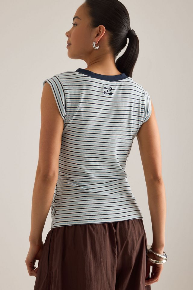 Maeve Stripe Muscle Top #1