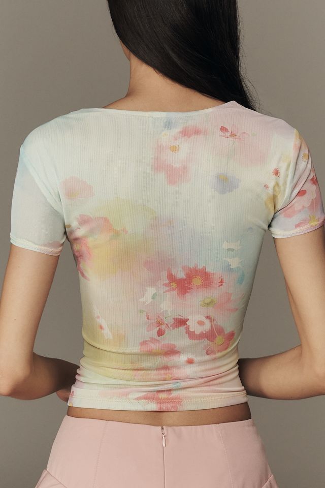 Maeve Short-Sleeve Square-Neck Top #2