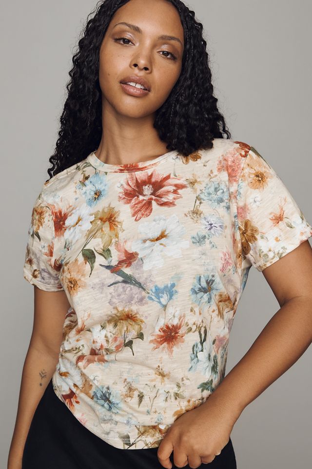 Pilcro Bennie Cotton Slim Crew Neck Tee #3