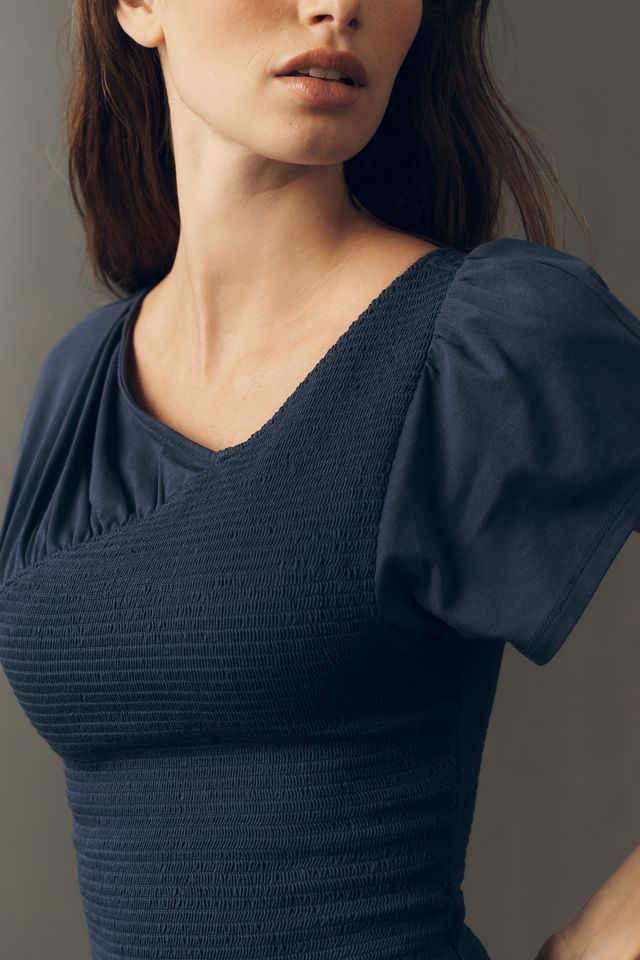 Maeve Asymmetrical Flutter Sleeve Tee #3