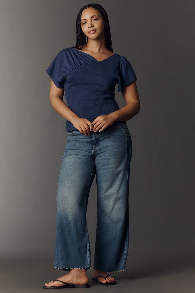Maeve Asymmetrical Flutter Sleeve Tee #5