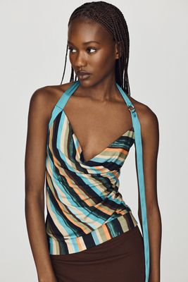 Maeve Cowl-Neck Halter Top