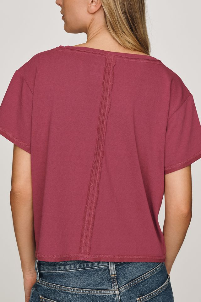 Pilcro V-Neck Cotton Blend Tee #1