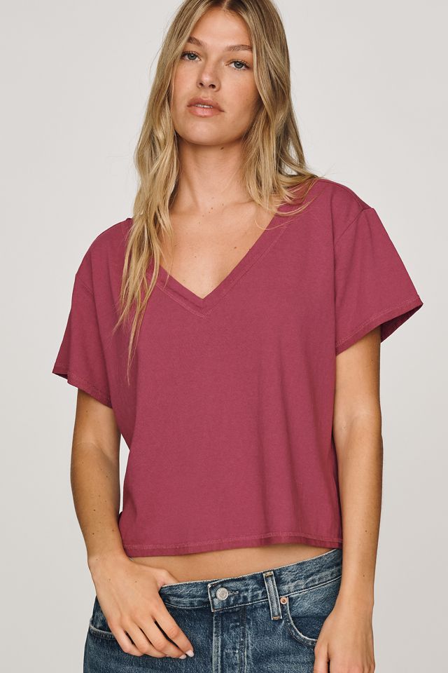 Pilcro V-Neck Cotton Blend Tee #2
