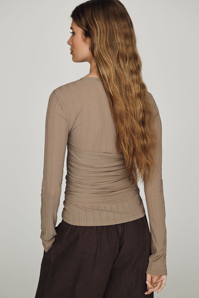 By Anthropologie Sheer Twist Top #1