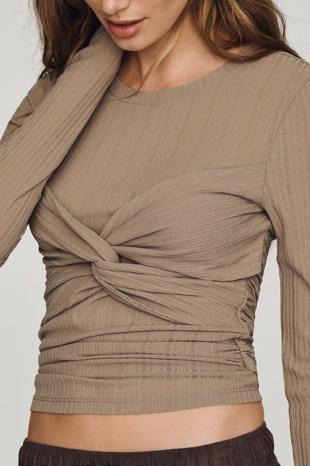 By Anthropologie Sheer Twist Top #2