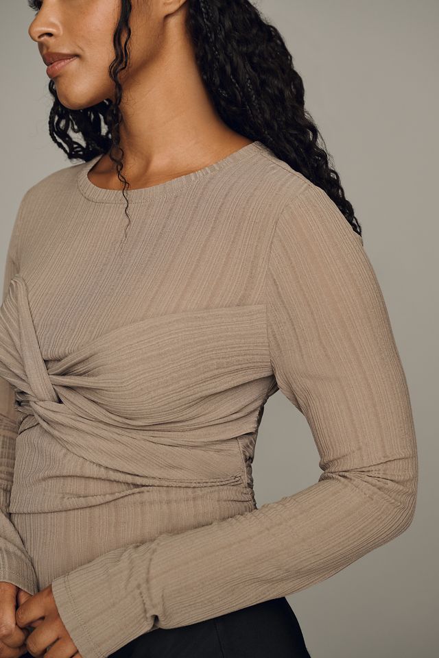 By Anthropologie Sheer Twist Top #5