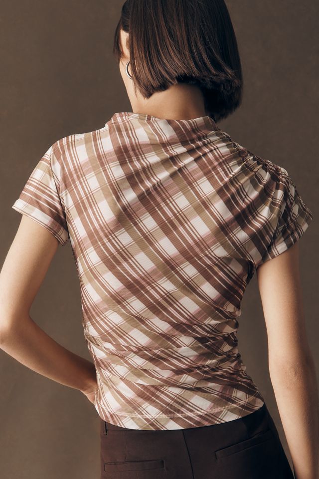 Maeve Ruched Mock-Neck Top #2