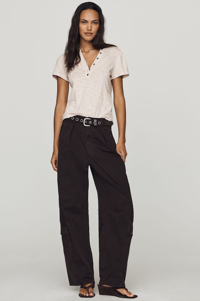 Pilcro Cotton Henley Tee #1