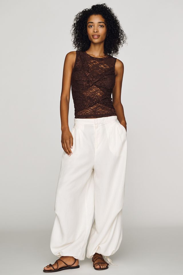 By Anthropologie Lace Twist Pleat Top  #2