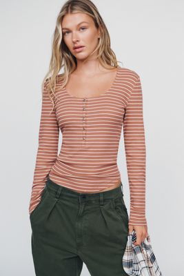 Top Henley a Costine a Maniche Lunghe Pilcro