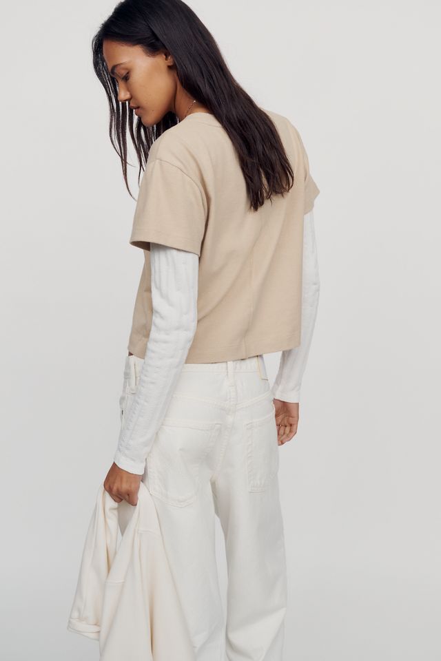 Pilcro Twofer Long Sleeve Tee  #1