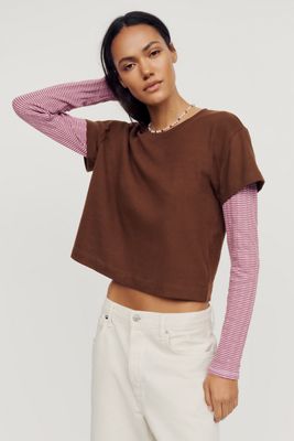 Pilcro Twofer Long Sleeve Tee 