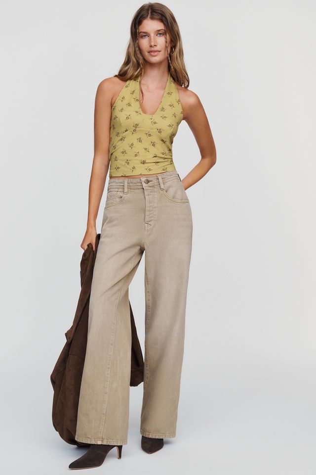 By Anthropologie Cropped Halter Top #3