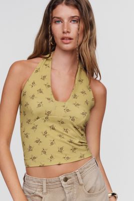 By Anthropologie Cropped Halter Top
