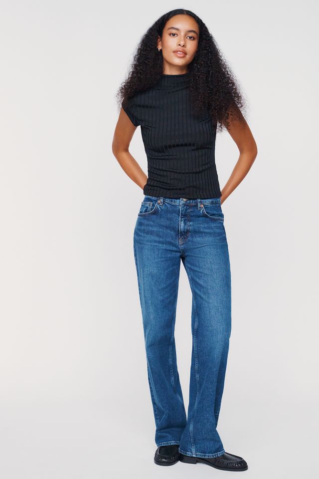 By Anthropologie Ribbed Mock-Neck Top #1