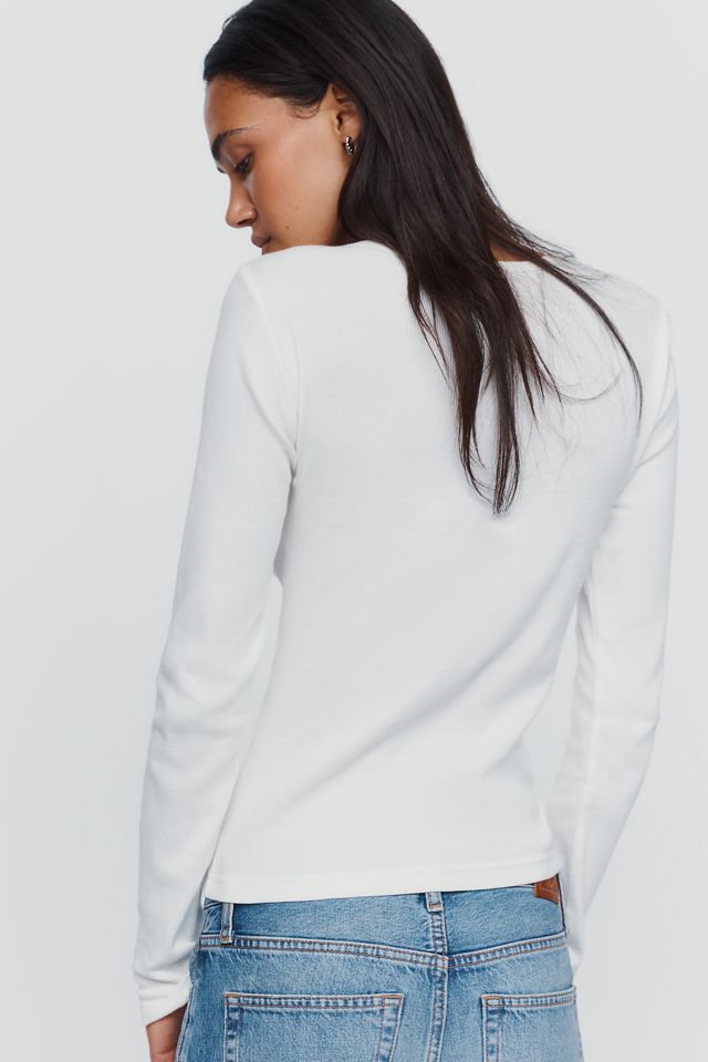 Pilcro Square-Neck Long-Sleeve Top #2