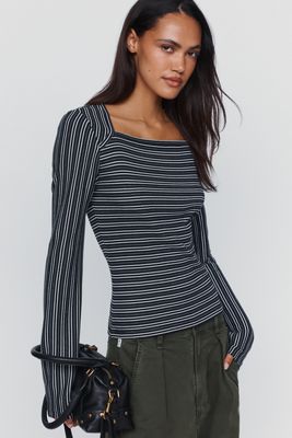 Top a Maniche Lunghe con Scollo Quadrato Pilcro