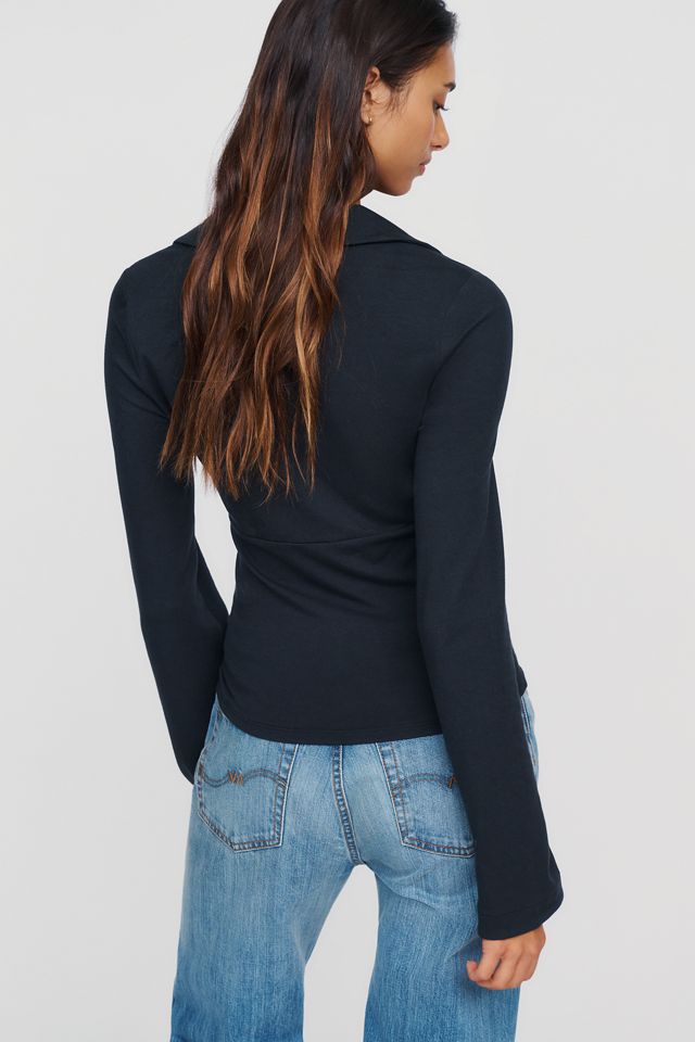 By Anthropologie Long-Sleeve Collared Top #1