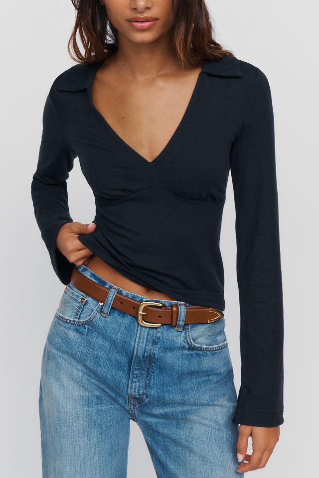 By Anthropologie Long-Sleeve Collared Top #2