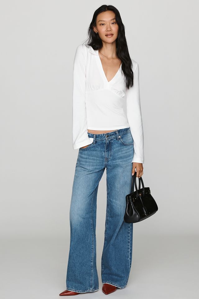 By Anthropologie Long-Sleeve Collared Top #3