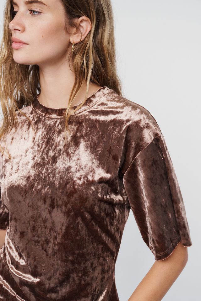 By Anthropologie Velvet Cinched Crewneck Tee #2