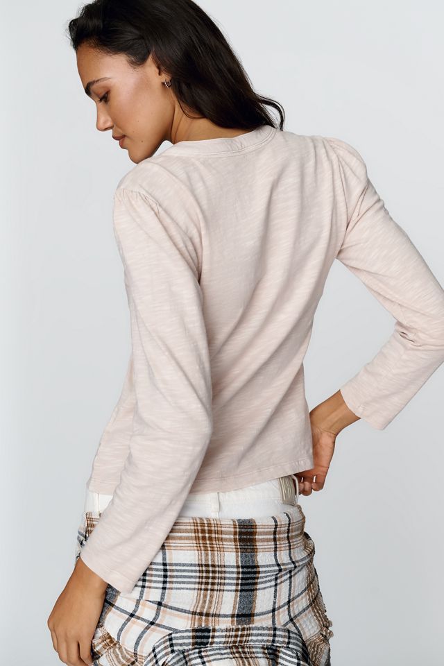 Pilcro Meadow 100% Cotton Henley Tee #1