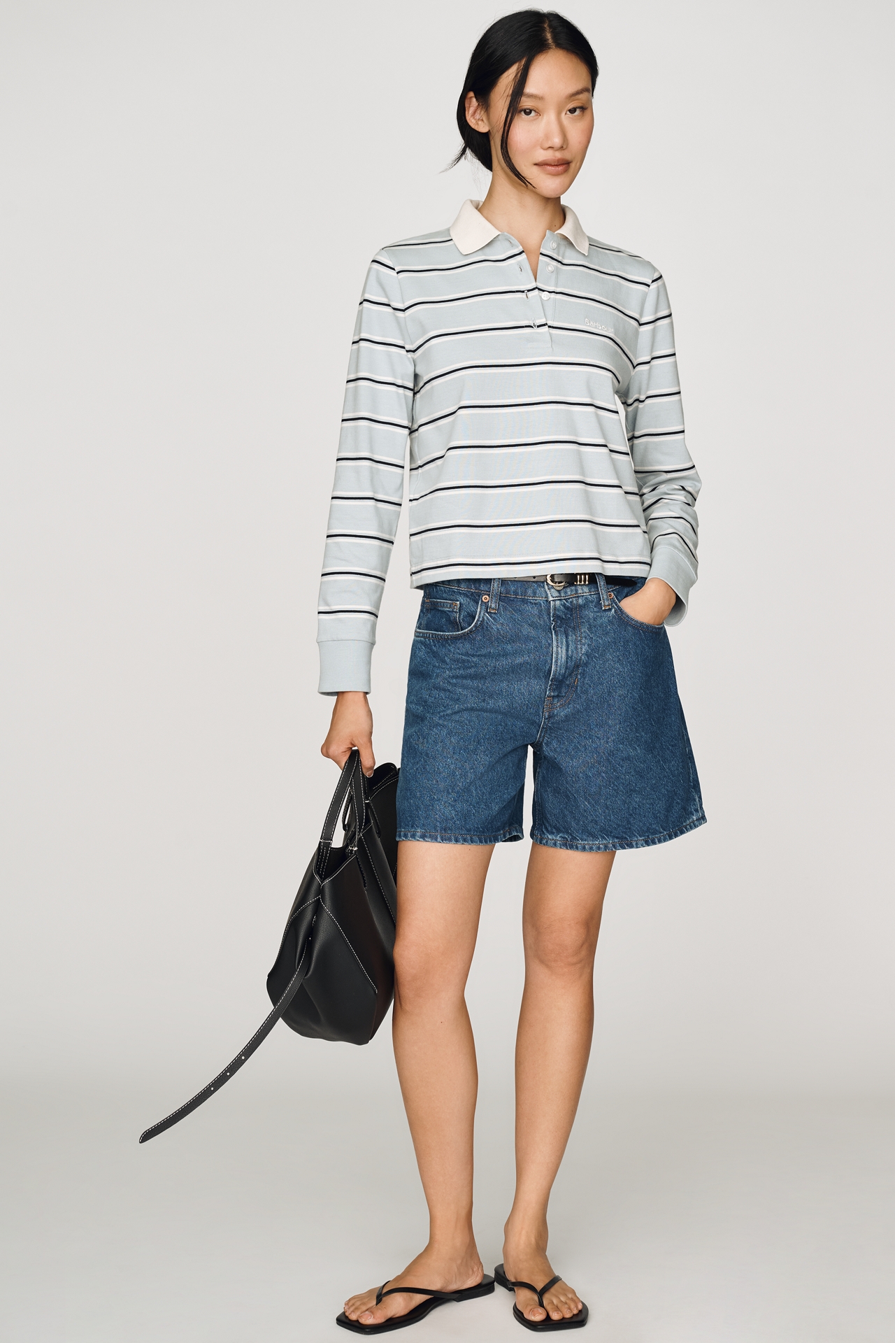 Barbour Ashwell Cotton Long-Sleeve Rugby Top