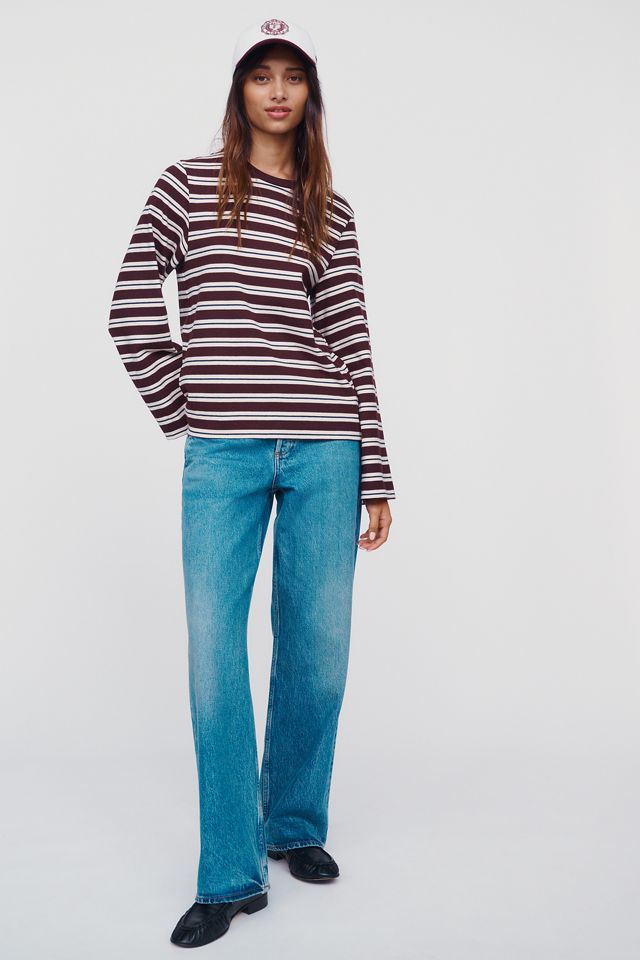 Barbour Maplewood 100% Cotton Striped Crew Neck Top #1