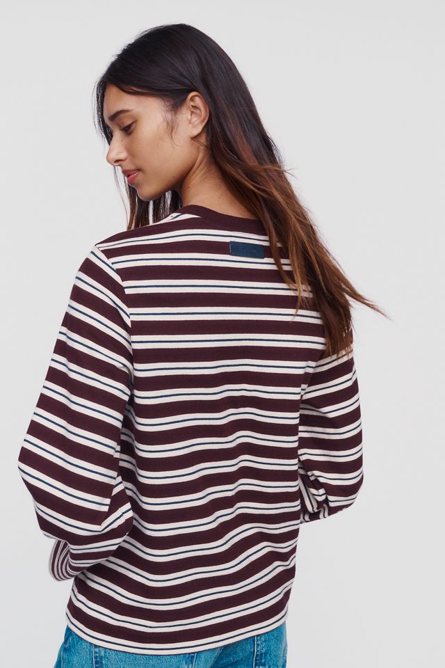 Barbour Maplewood 100% Cotton Striped Crew Neck Top #3