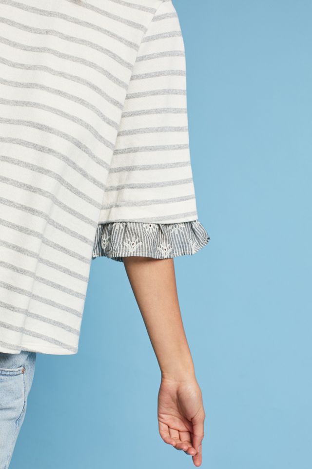 Bree Lace-Up-Back Top, Cream #1