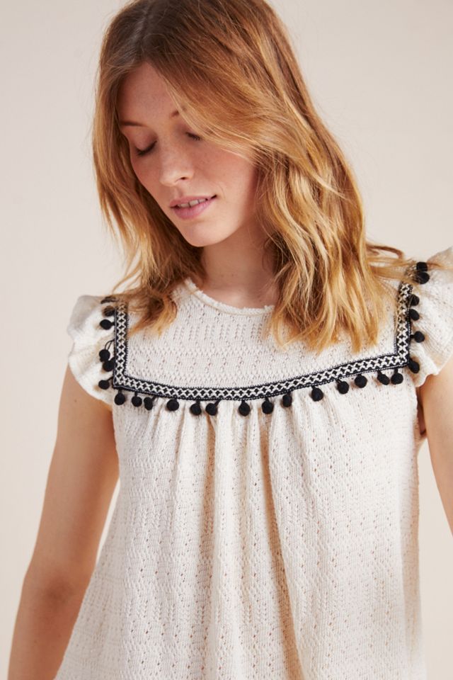 Vanna Pommed Peplum Top #2