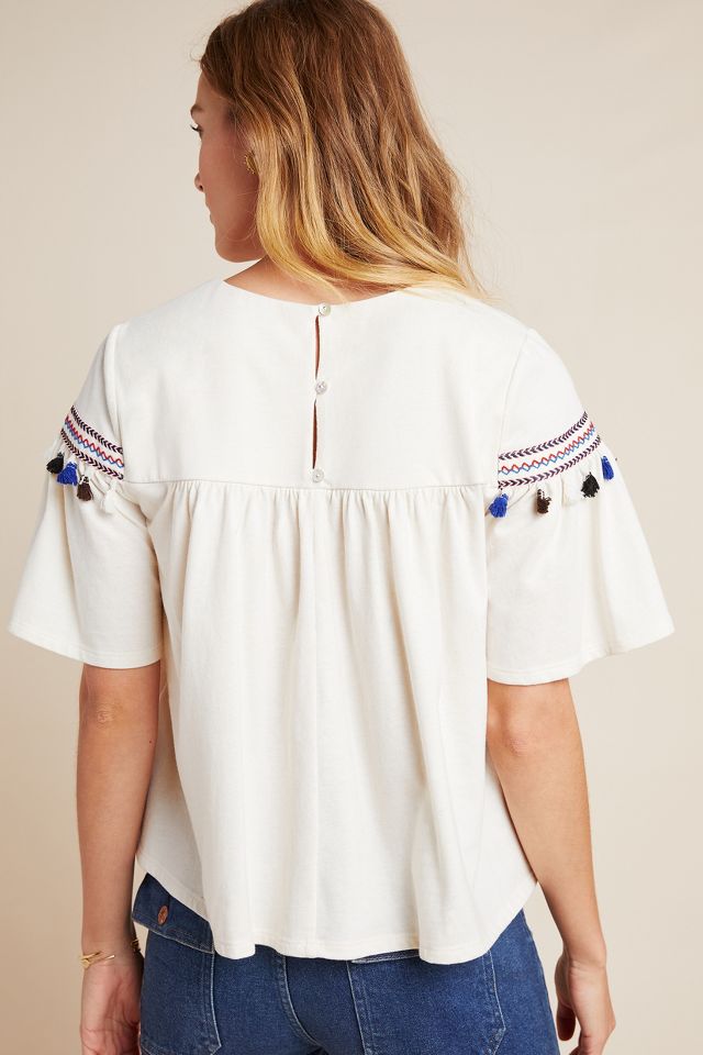 Emilia Tasseled Top | Anthropologie