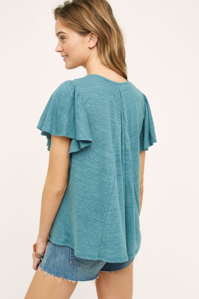 Ruffle Sleeve Tee #1
