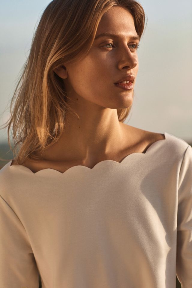Paulina Scalloped Top #4