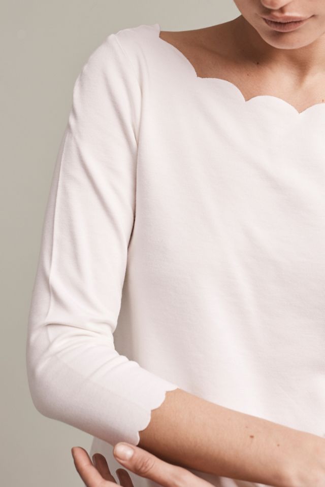 Paulina Scalloped Top #1