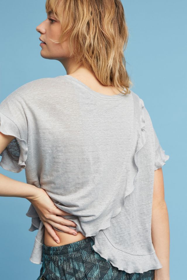 Ruffled Cross-Back Top #1