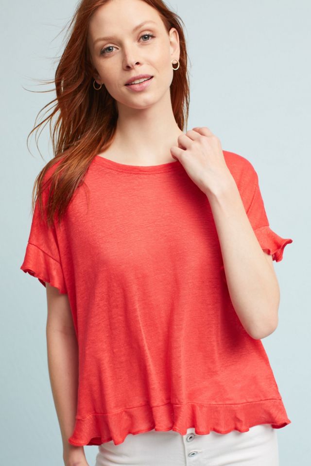 Ruffled Cross-Back Top #1