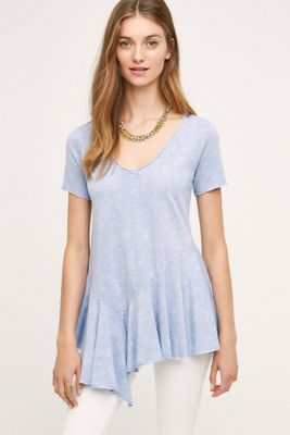 Fluttered Peplum Tee