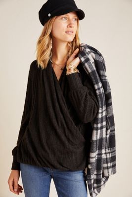 Maeve Rafela Hacci Surplice Top