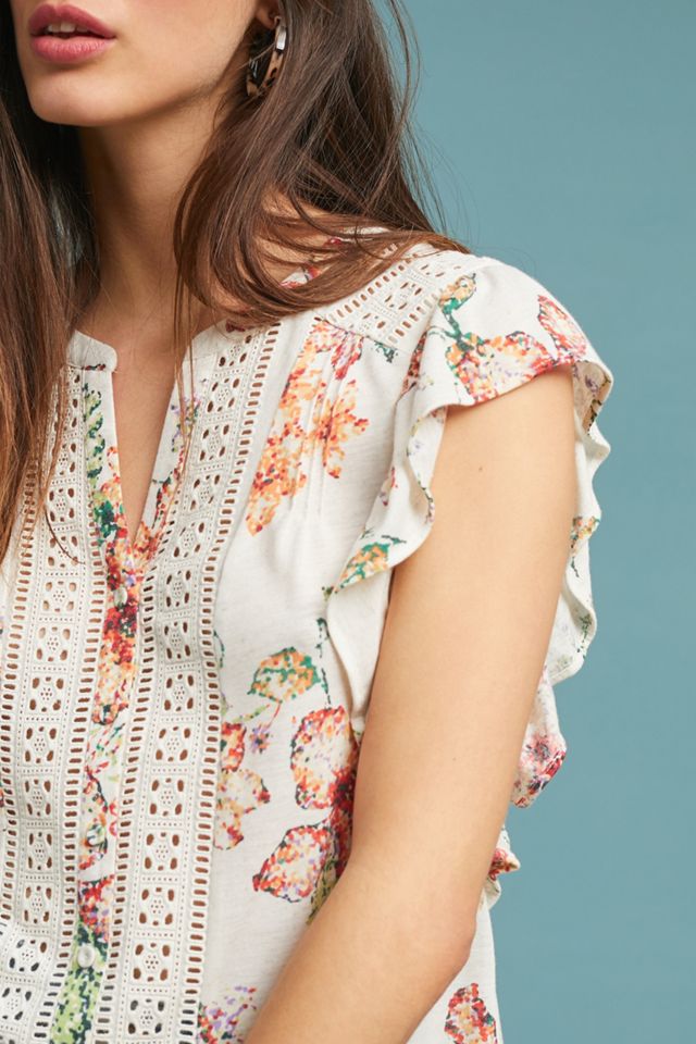 Kailana Flutter-Sleeve Top