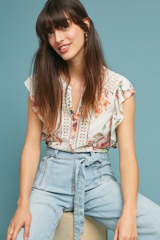 Kailana Flutter-Sleeve Top #1