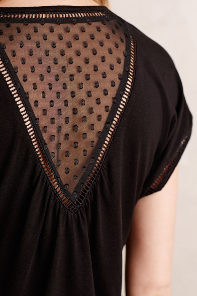 Chiffon-Spliced Tee #3